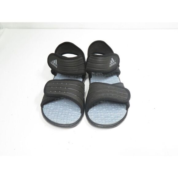 Adidas Adjustable Sport Water Sandals Boy Black Silver Size 5 - Picture 2 of 8
